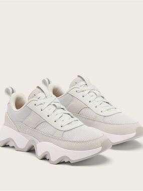Sorel Women's Light Gray Chunky Lace-Up Sneakers